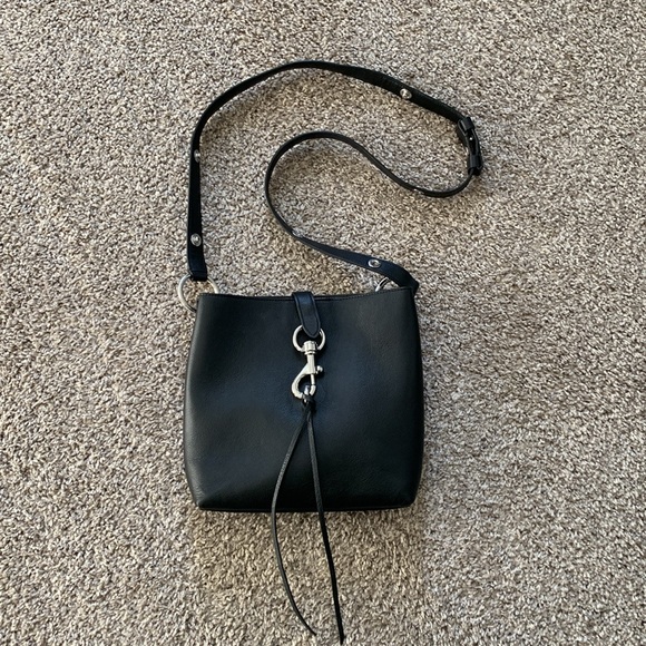 Rebecca Minkoff black leather small Megan feed bag - Picture 1 of 8